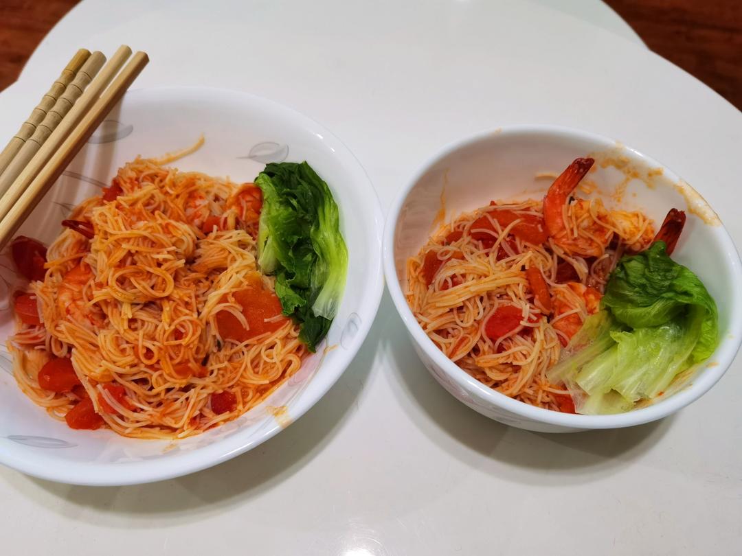 西红柿大虾面