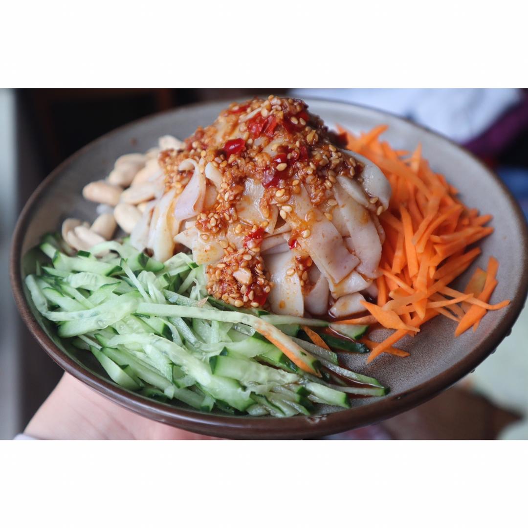 自制凉皮，面筋