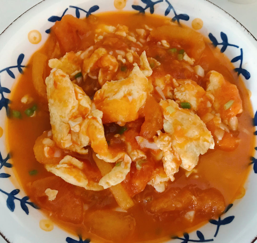 番茄炒鸡蛋（超浓的番茄味）