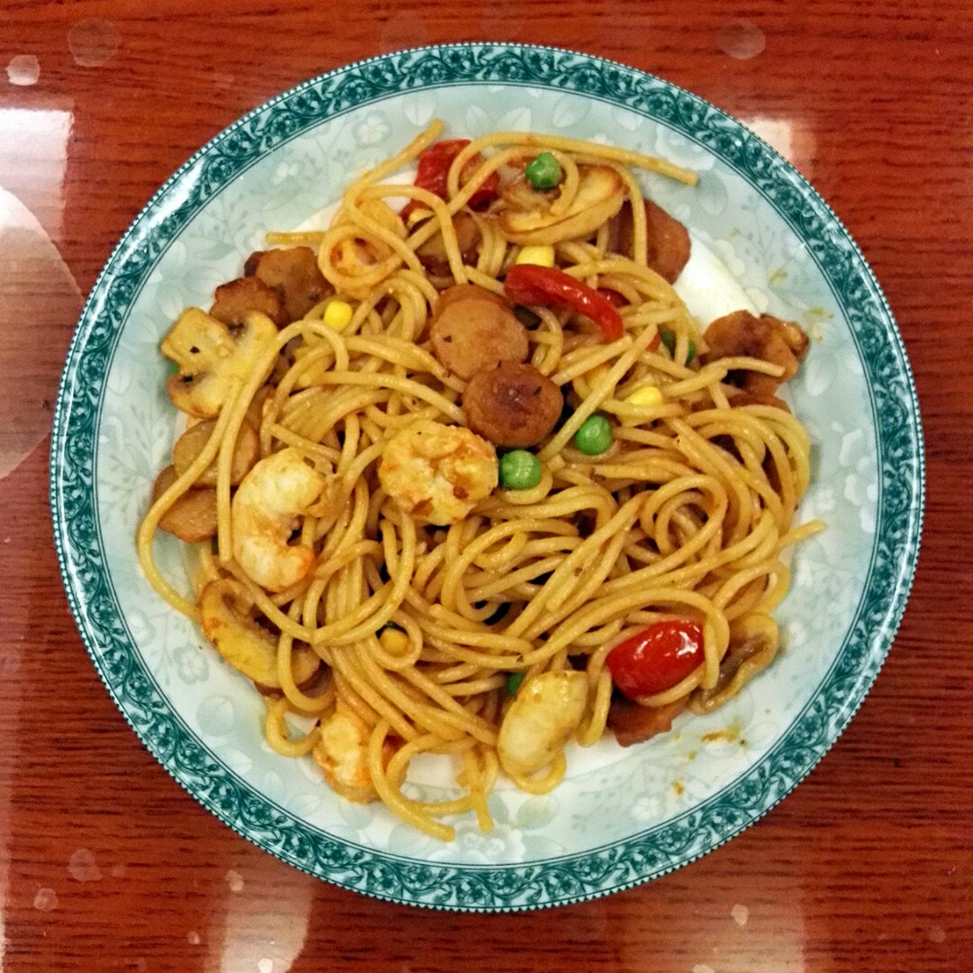 番茄虾仁意面