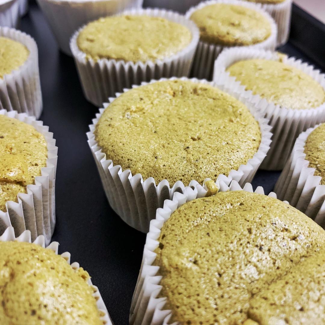 甜栗抹茶杯子蛋糕