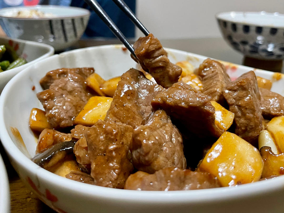 黑椒杏鲍菇牛肉粒