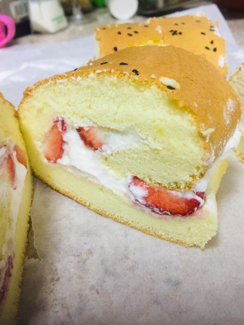 【视频食谱】原味基础蛋糕卷