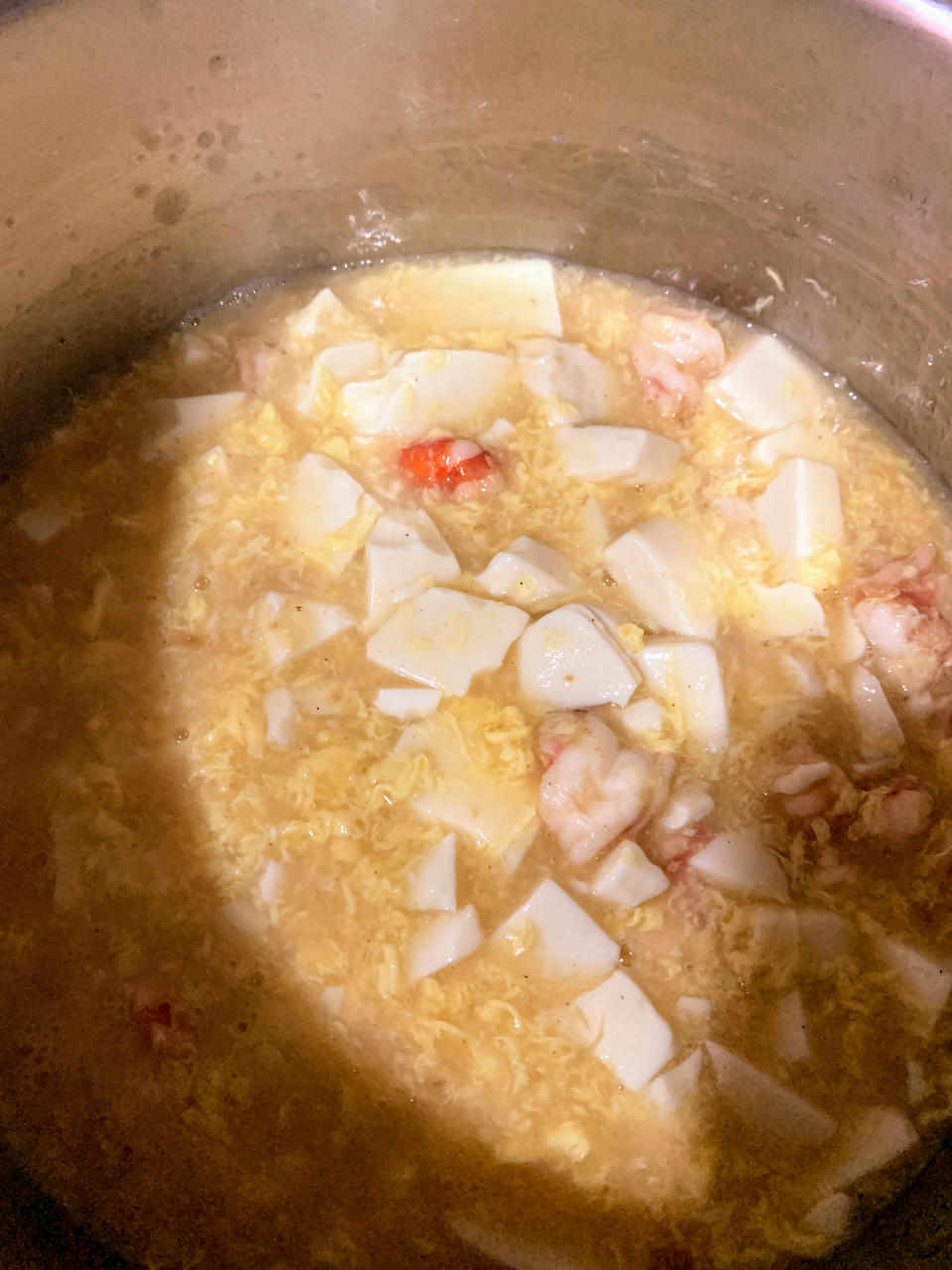 虾仁炒滑蛋豆腐