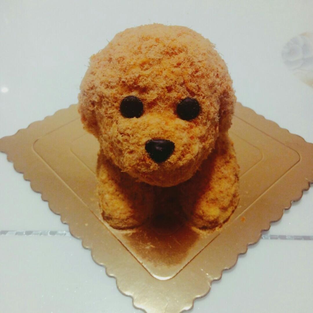 double糖做的肉松狗咸奶油小狗蛋糕
