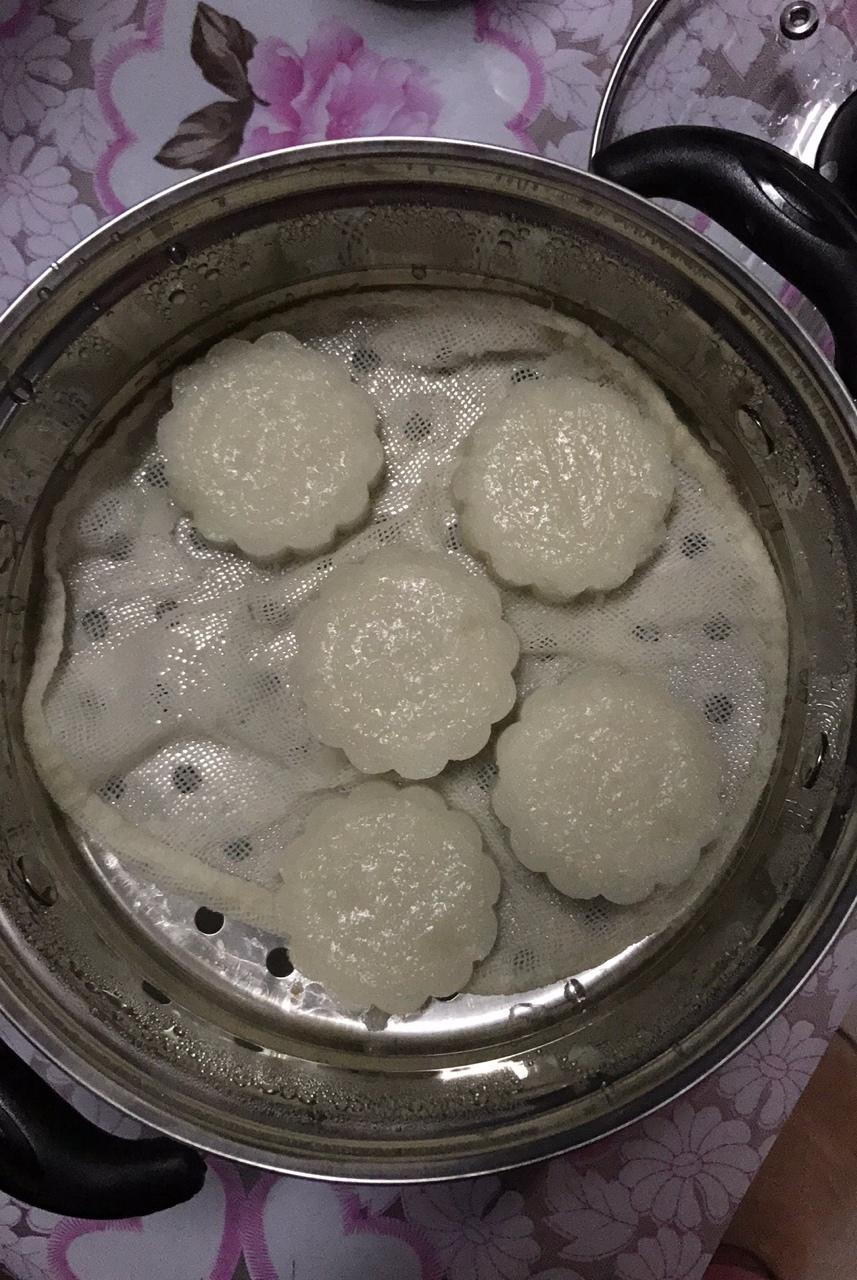 宝宝辅食：豆沙松糕（无糯米粉版）