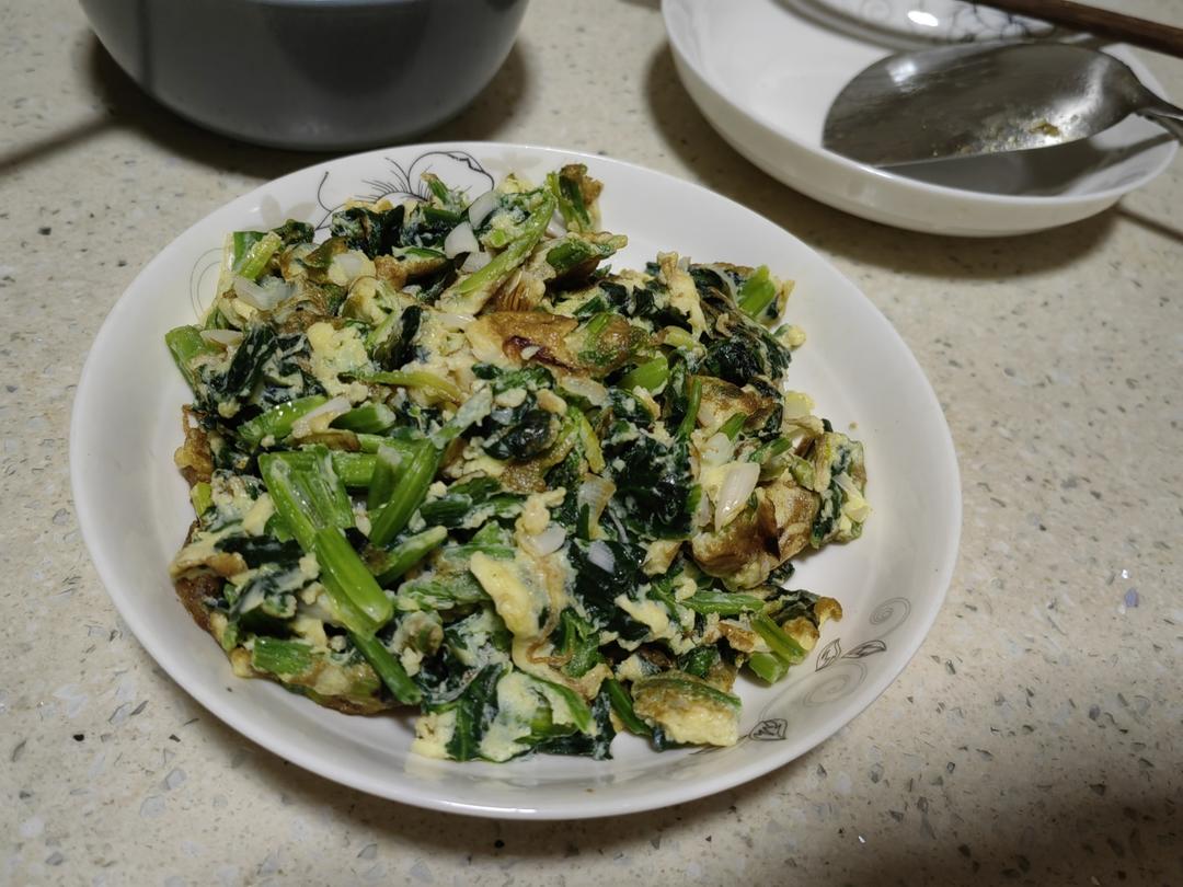 菠菜炒鸡蛋