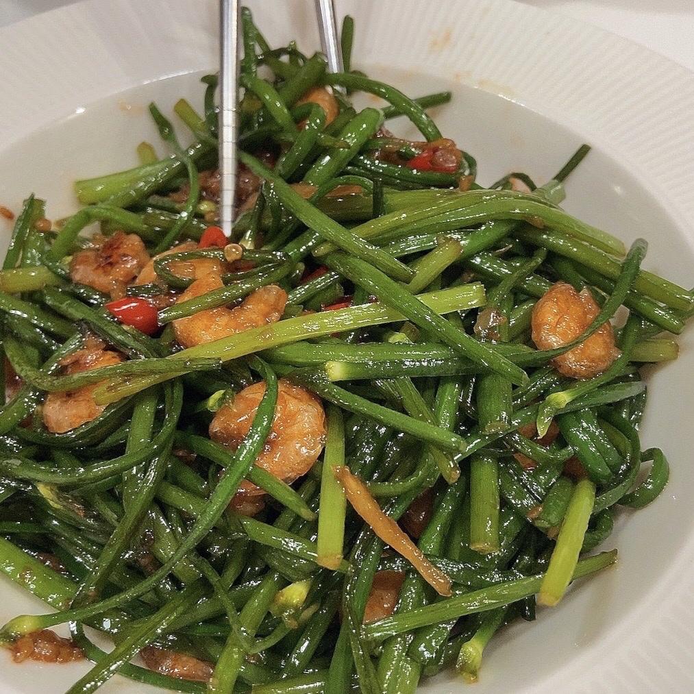 小河虾炒韭菜花