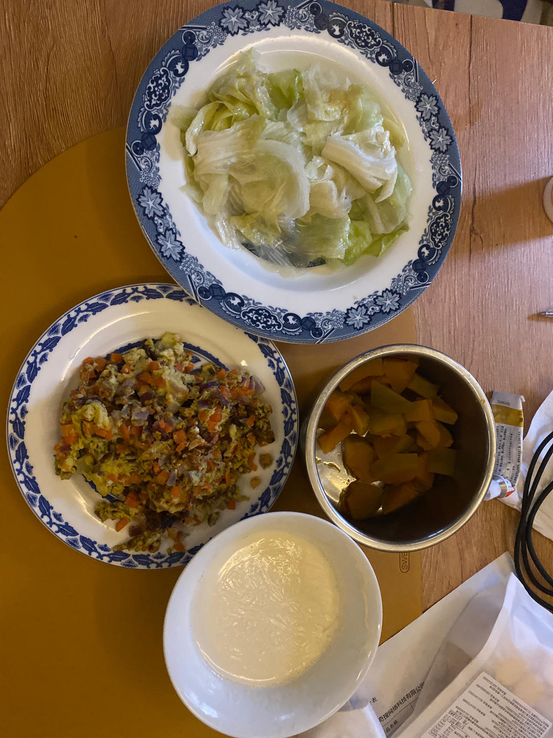 厚蛋烧+火龙果