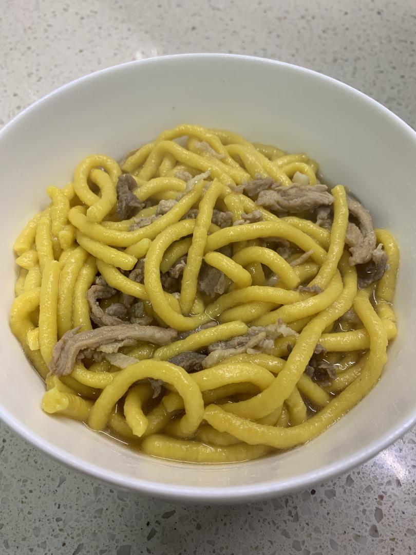 手工胡萝卜面条