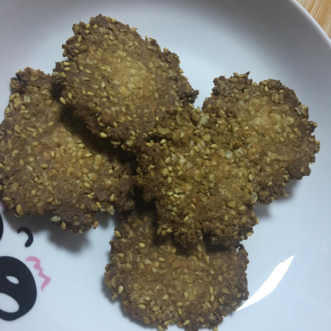 黑芝麻燕麦高纤饼干（无添加，另含植物油减脂配方）