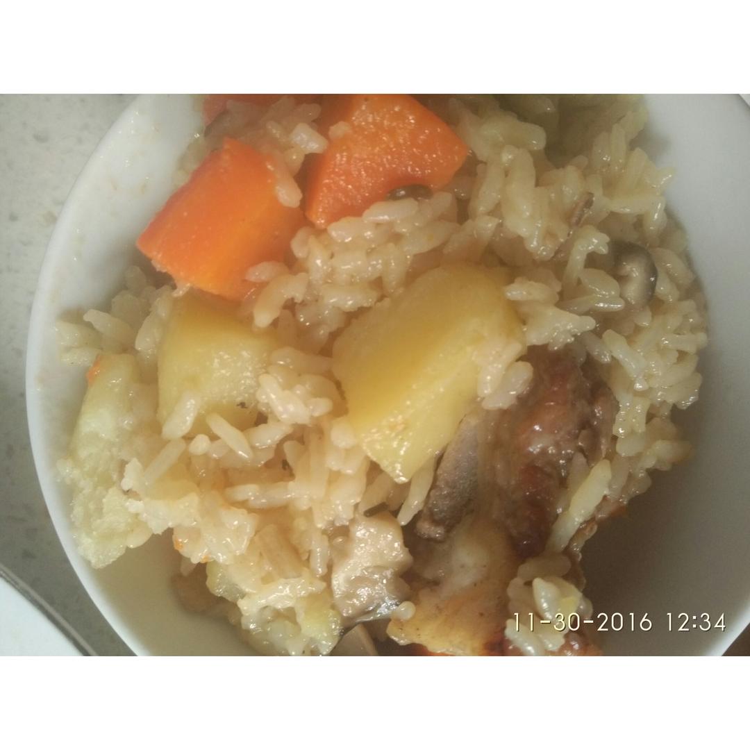 喷香排骨焖饭（爆好吃）