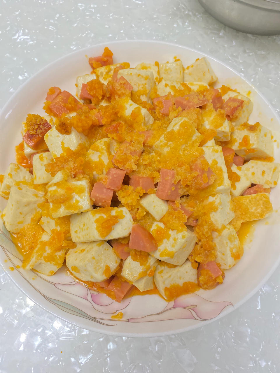 老丁的私房菜-蟹黄豆腐