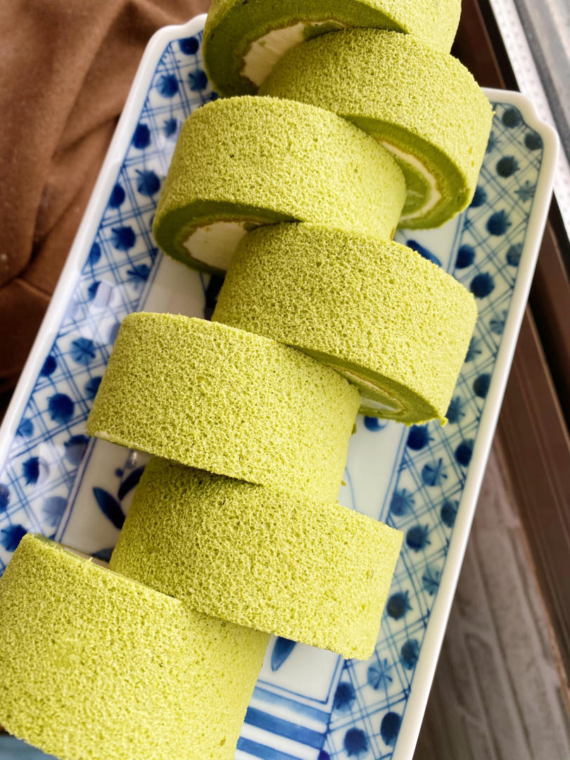 完美抹茶蜜豆蛋糕卷