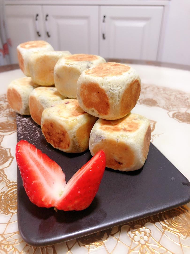 网红爆浆紫薯仙豆糕(低卡版)超长拉丝