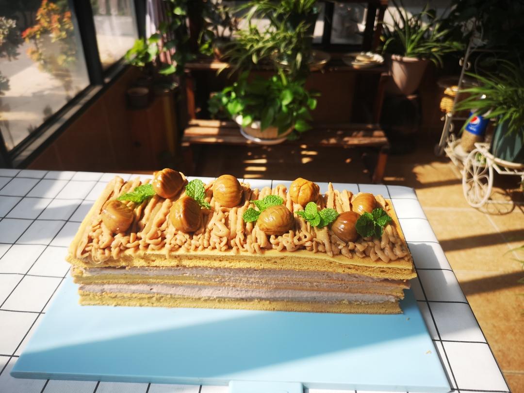 伯爵红茶栗子奶油蛋糕