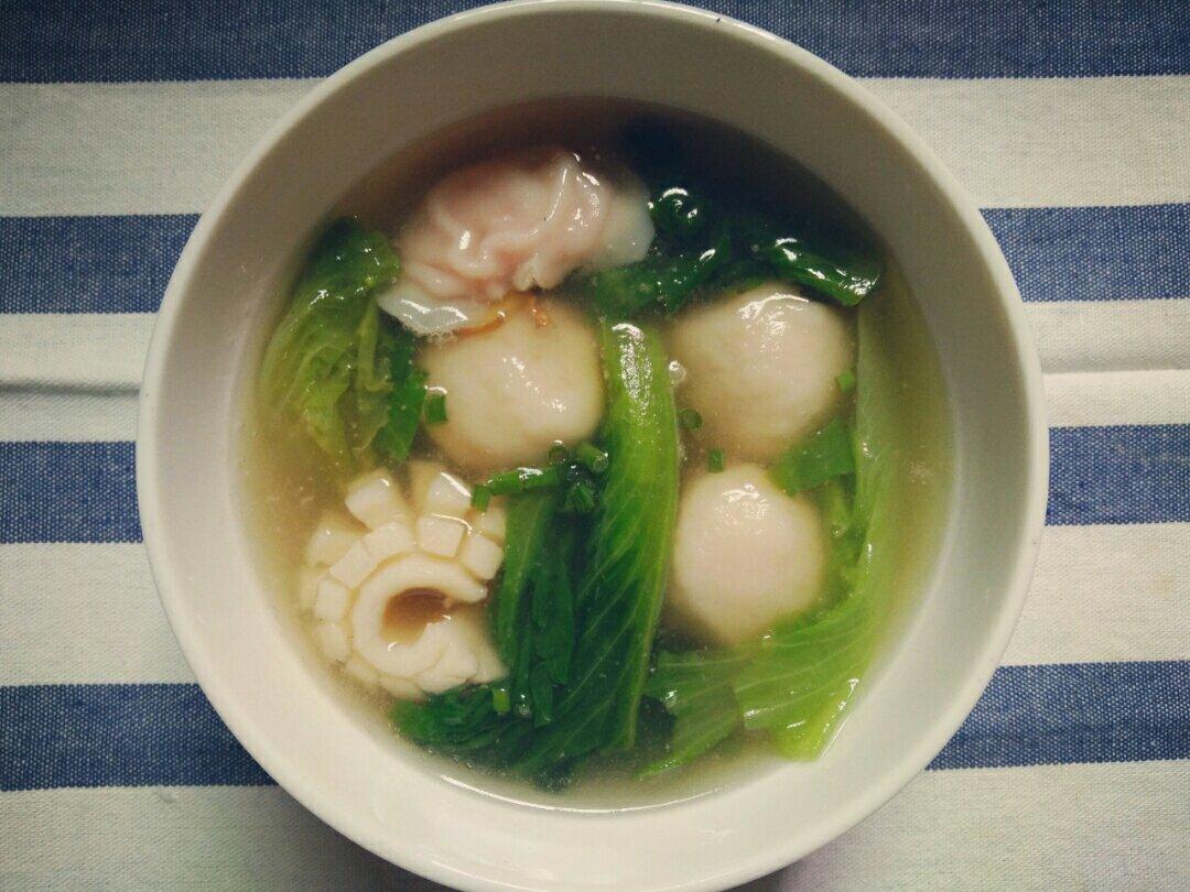 小白菜鱼丸汤