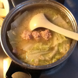 小白菜丸子汤
