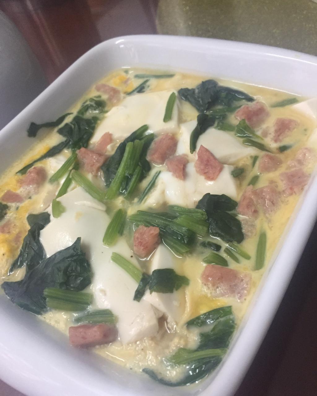五分钟鸡蛋豆腐羹（附盒装豆腐脱模大法！）