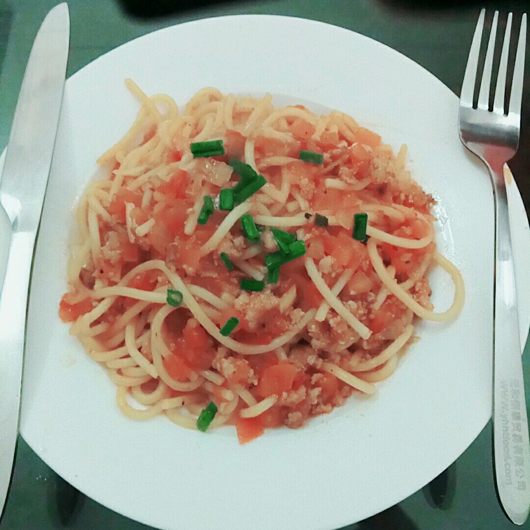 番茄肉酱意大利面