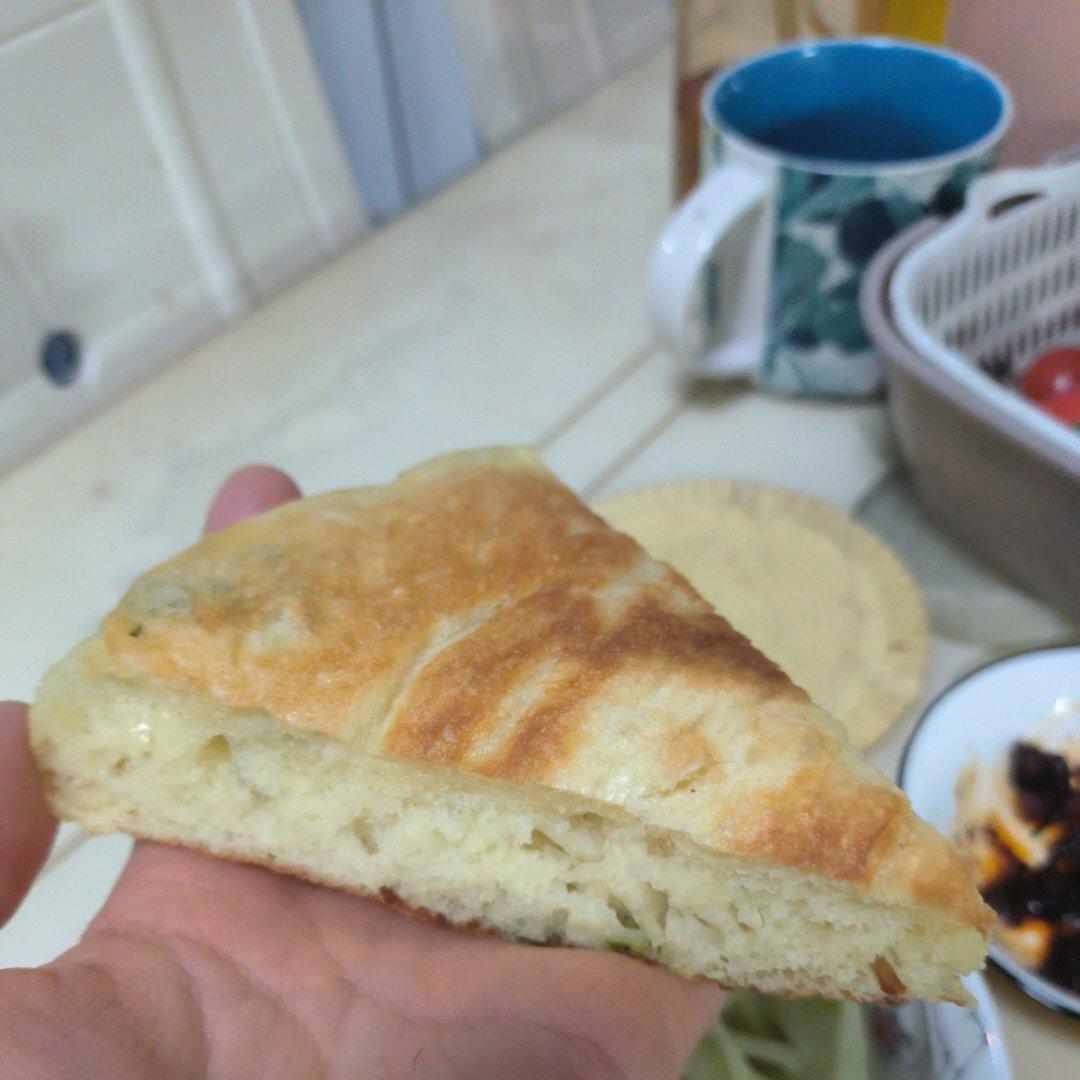 手不沾面做发面大饼