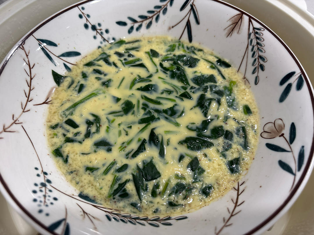 宝宝辅食之嫩滑菠菜鸡蛋羹