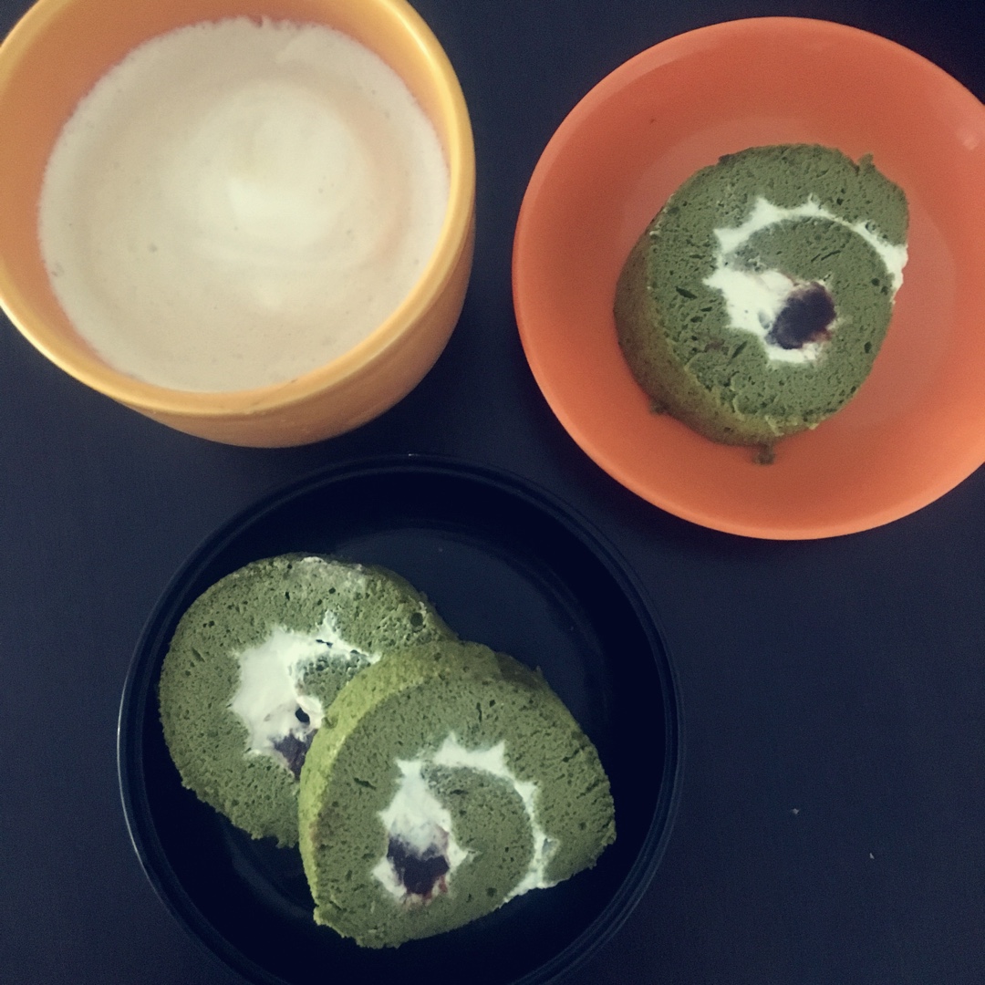 抹茶蜜豆蛋糕卷