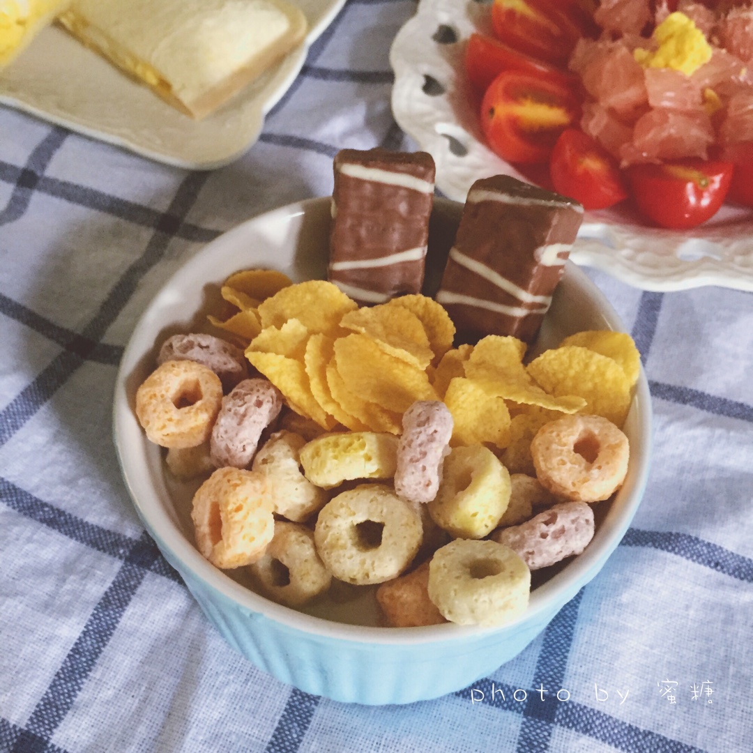 藌糖做的脆谷乐儿童谷物早餐