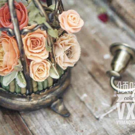 韩式豆沙裱花蛋糕