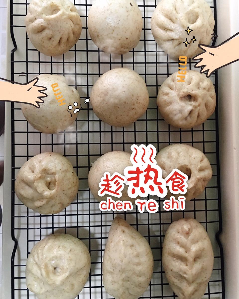 全麦豆沙包