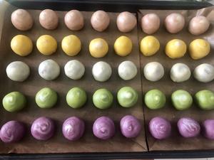 彩色蛋黄酥（6色）的做法 步骤18