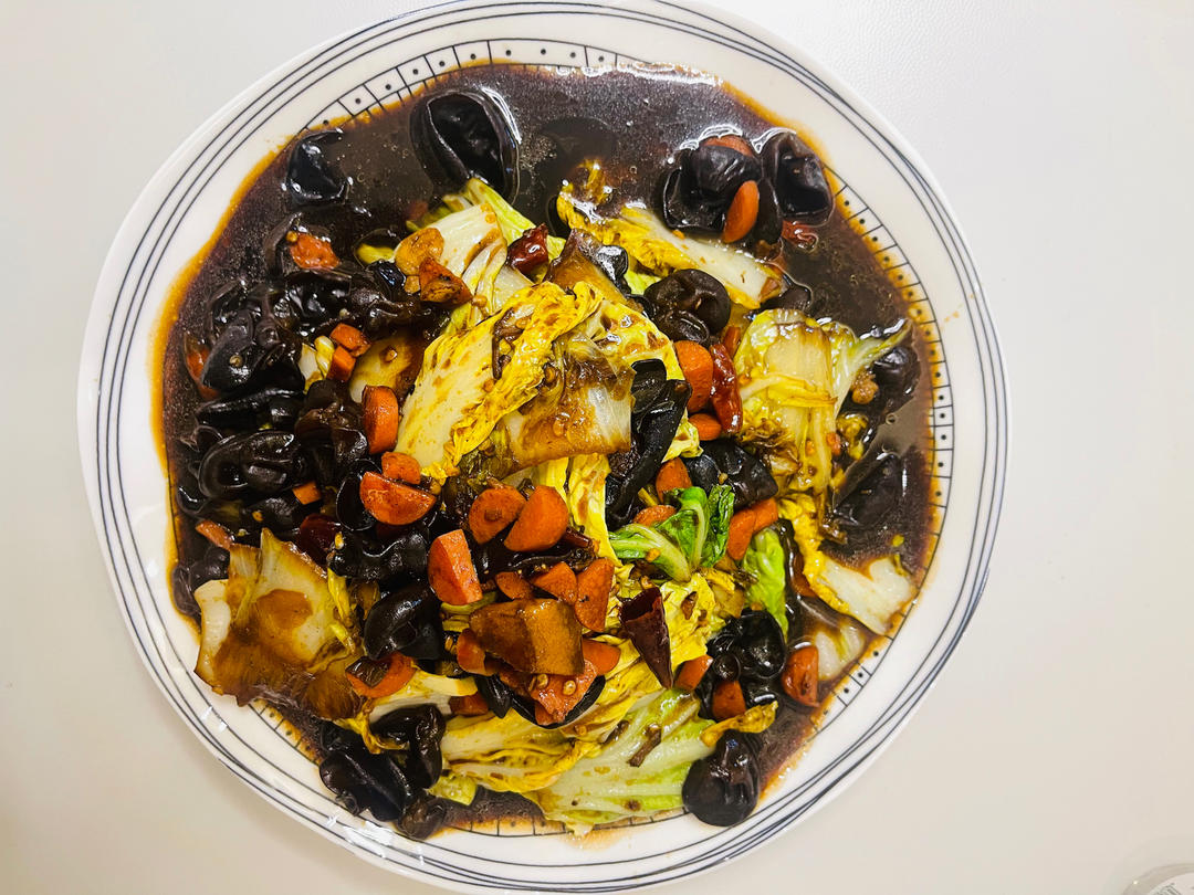 开胃下饭菜！醋溜白菜木耳