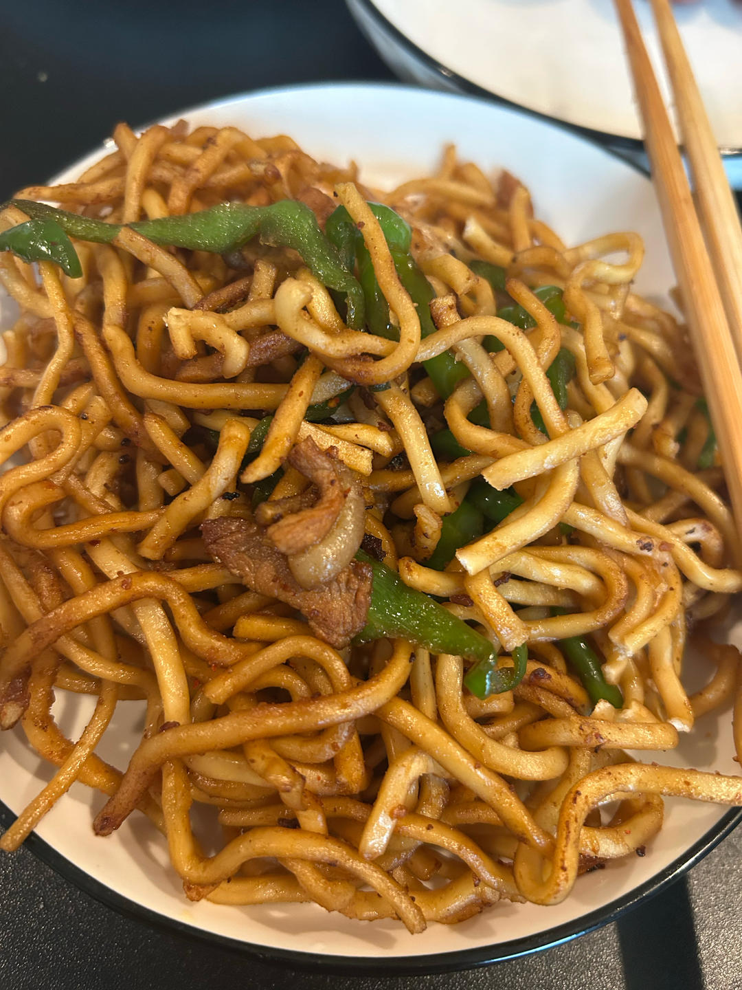 青椒肉丝炒面