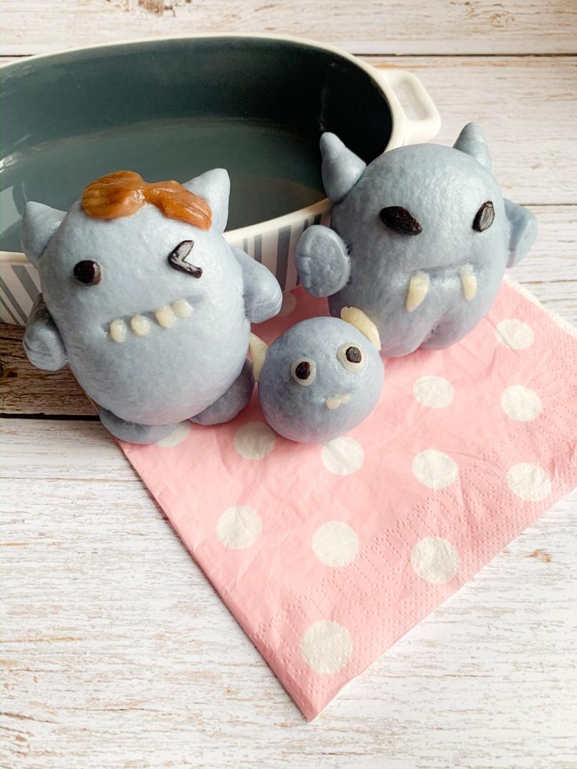 蝶豆花卡通馒头小怪兽（原创）