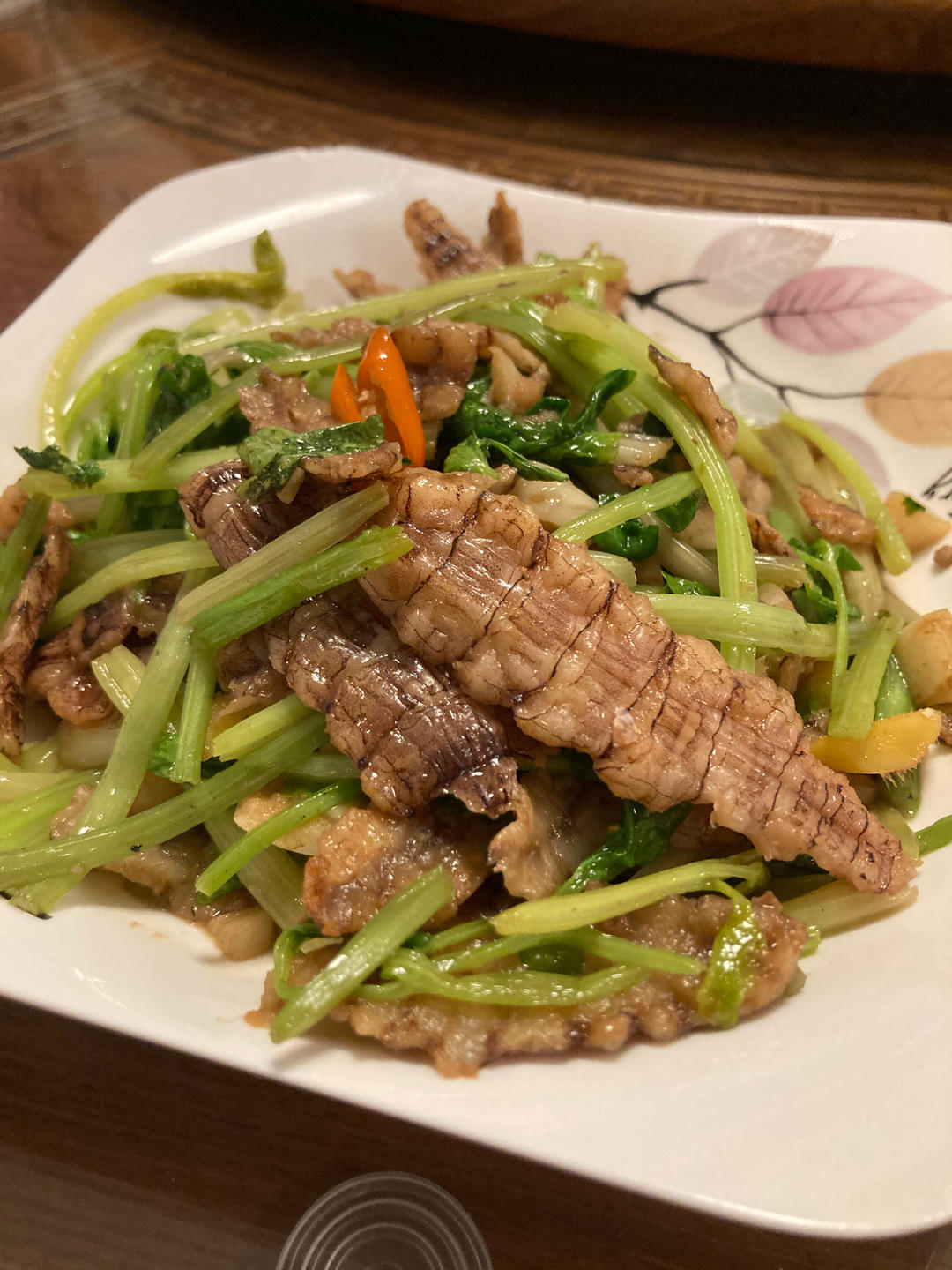 香芹炒皮皮虾干