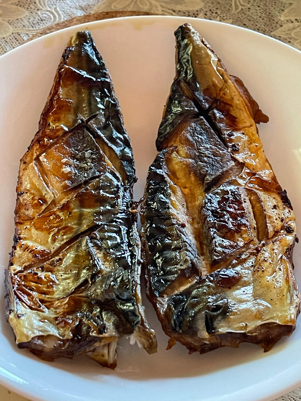 空气炸锅烤鱼无油媲美日料店盐烤青花鱼减脂