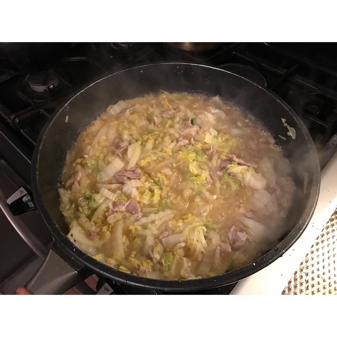 白菜烂糊肉丝