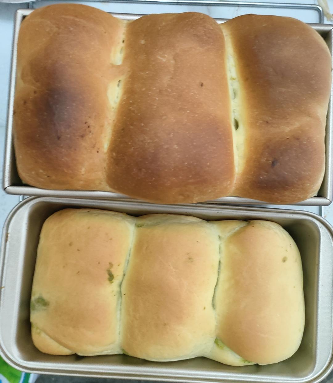 抹茶红豆馅吐司