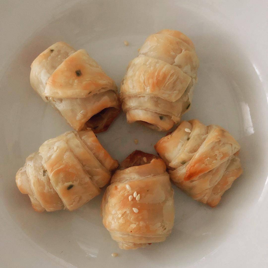 手抓饼版可颂火腿卷