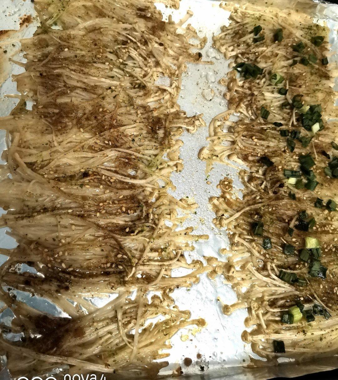 味道超赞的烤金针菇