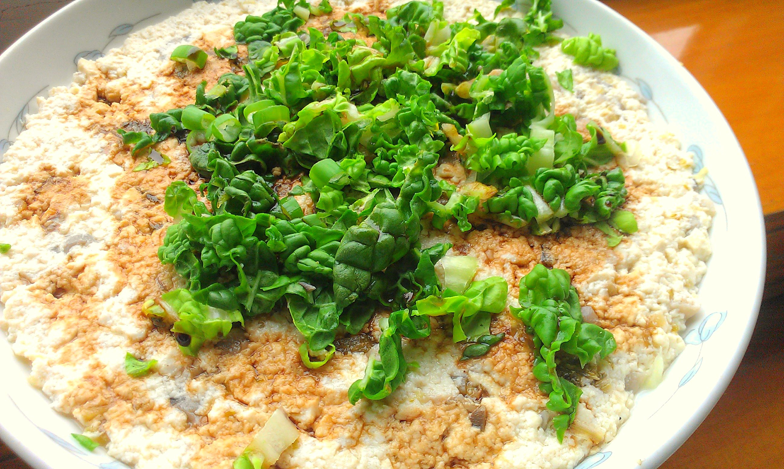 蒸豆腐饼
