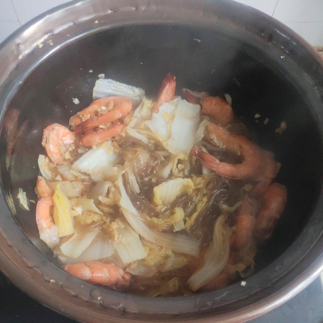 鲜虾白菜粉丝煲