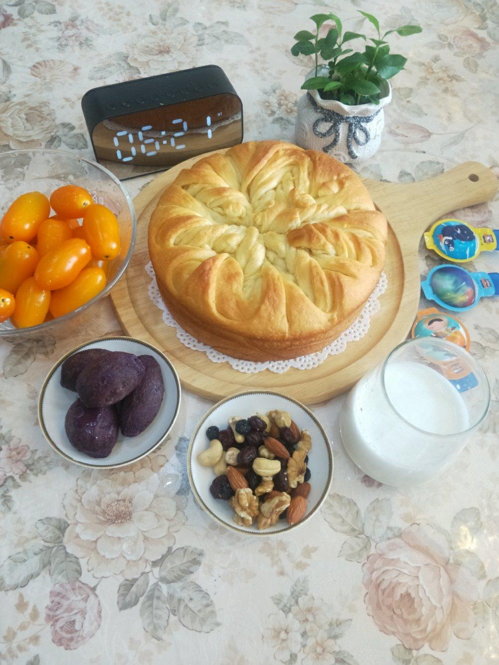 手撕千层花朵面包