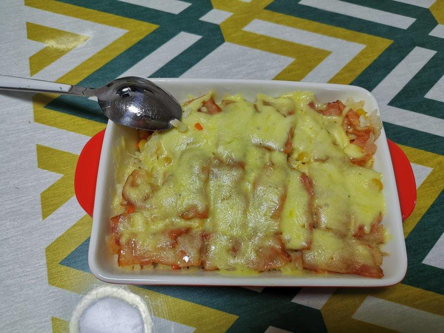 培根焗饭（简易微波版）