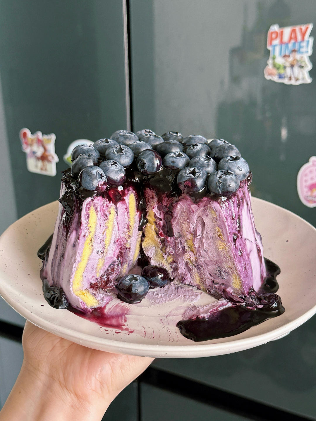 看着复杂却很简单的美味蓝莓蛋糕！