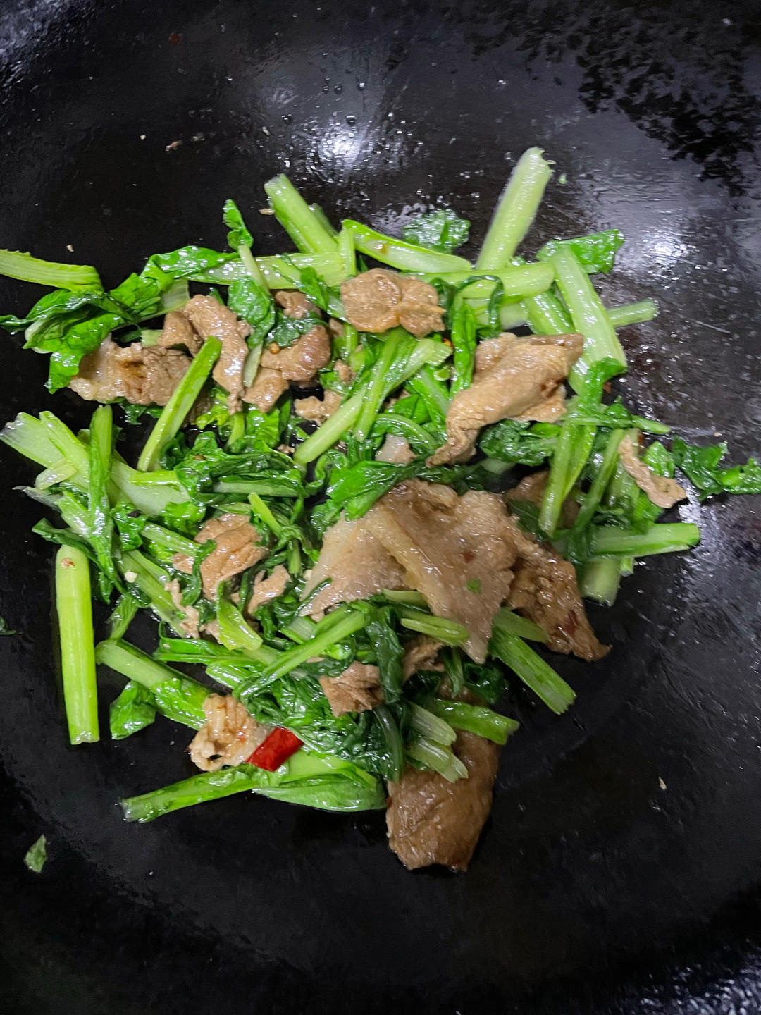 小白菜炒肉