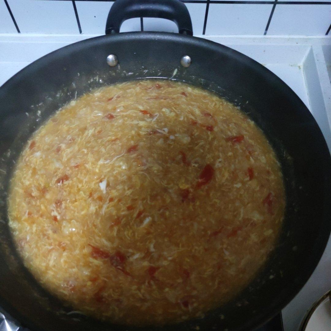 番茄鸡蛋旮瘩汤