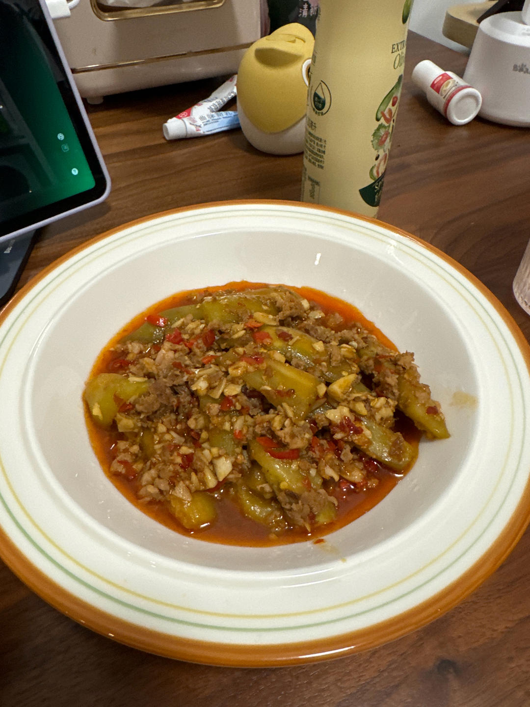 红烧肉沫茄子