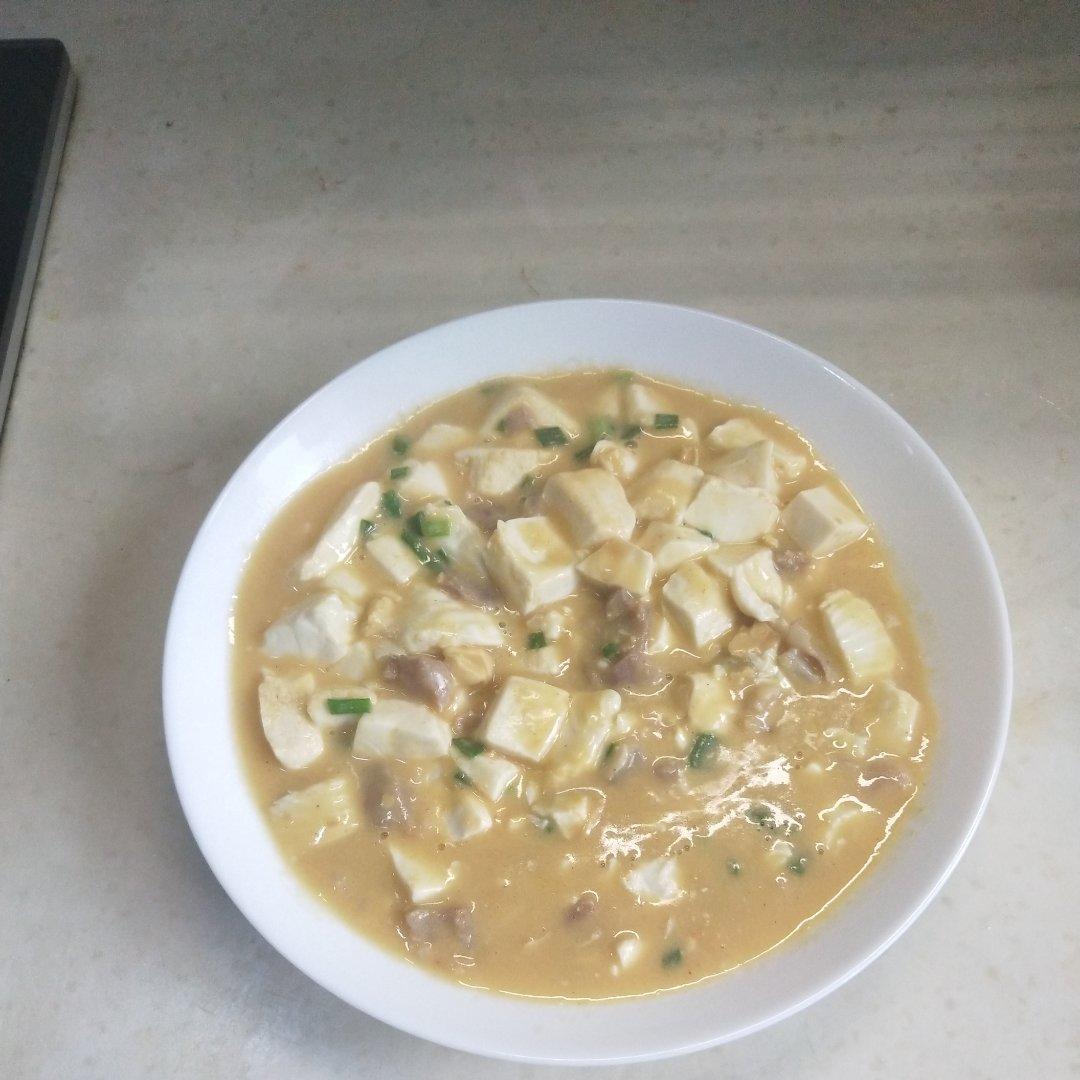 咸鸭蛋黄做的蟹黄豆腐