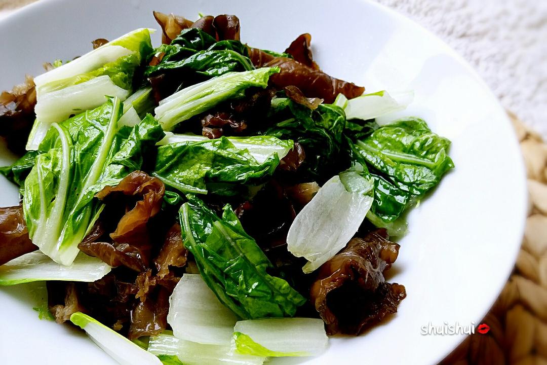 虾仁炒黄芽菜